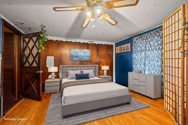 Bedroom, Interior, Wood Texture Flooring, Wooden Walls