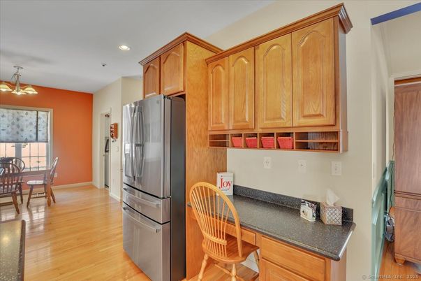 Dining room, Interior, Kitchen, Recessed Lighting, Wood Texture Flooring