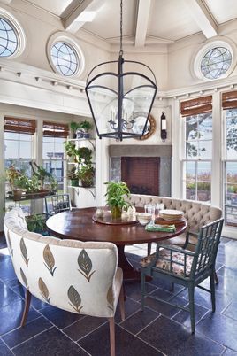 Dining room, Interior, Pendant Lights, Sun Room