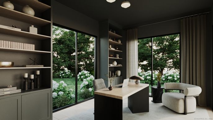 Home Office, Interior, Wood Texture Flooring