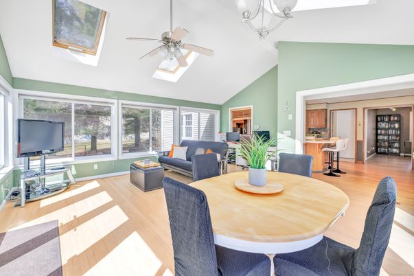 Dining room, Interior, Kitchen, Living room, Wood Texture Flooring