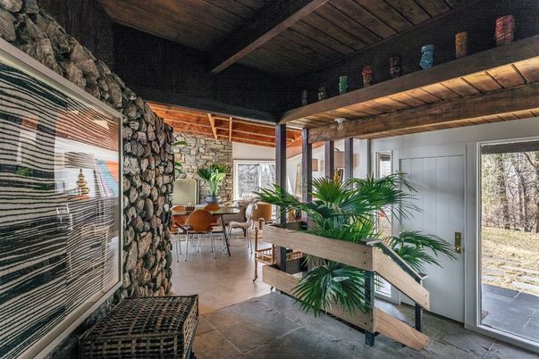 Dining room, Interior, Stone Walls, Wooden Beams
