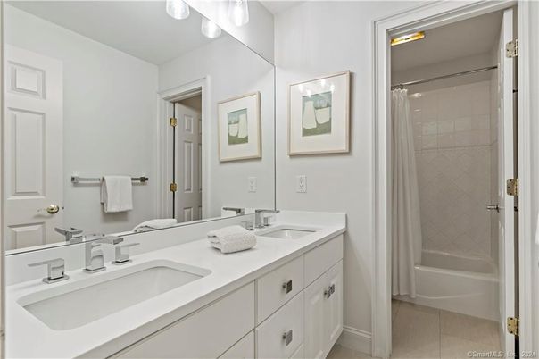 Bathroom, Dual Sink Vanities, Glass Shower, Interior