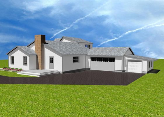 Attached, Exterior, Facade, Farmhouse