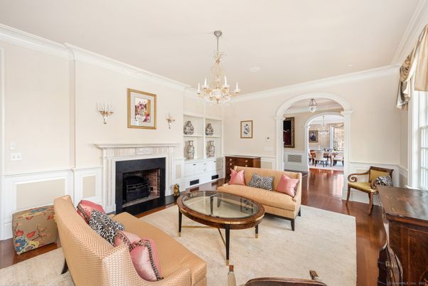 Chandelier, Fireplace, Interior, Living room, Wood Texture Flooring
