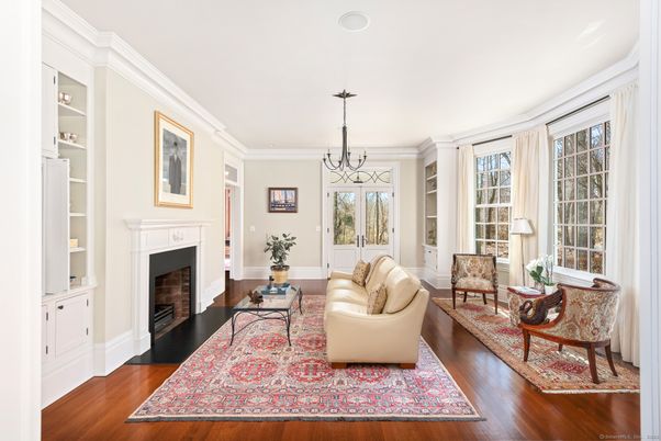 Chandelier, Fireplace, Interior, Living room, Wood Texture Flooring