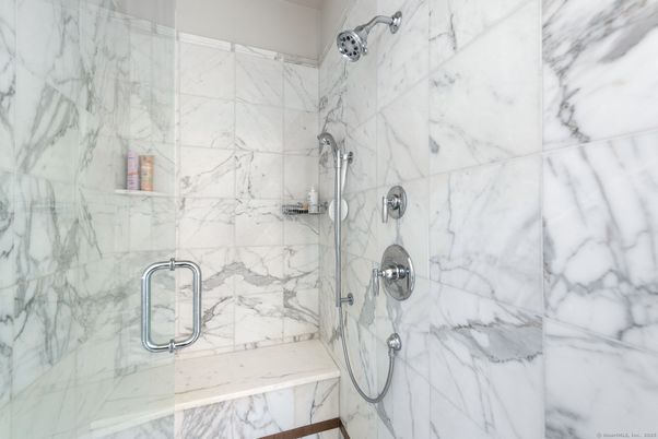 Bathroom, Glass Shower, Interior, Marble Walls