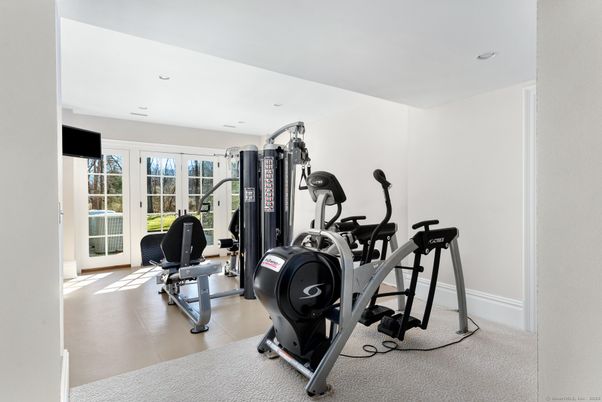 Fitness Equipment, Gym, Interior, Recessed Lighting