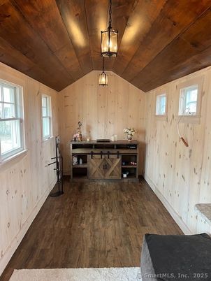 Interior, Kitchen, Pendant Lights, Wooden Ceilings, Wood Texture Flooring, Wooden Walls