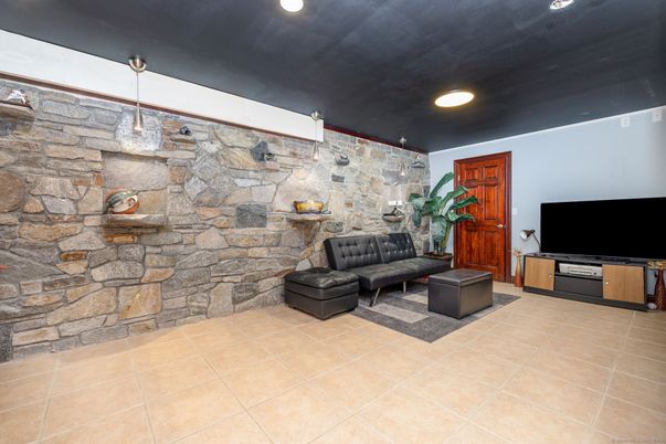Interior, Recessed Lighting, Stone Walls