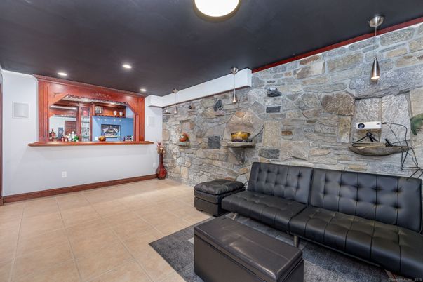 Interior, Pendant Lights, Recessed Lighting, Stone Walls