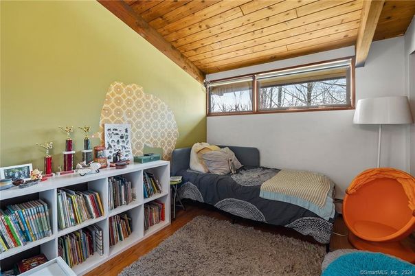 Bedroom, Interior, Wooden Beams, Wooden Ceilings, Wood Texture Flooring