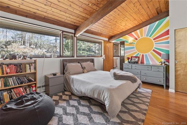 Bedroom, Interior, Wooden Beams, Wooden Ceilings, Wood Texture Flooring