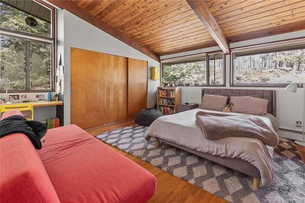 Bedroom, Interior, Wooden Beams, Wooden Ceilings, Wood Texture Flooring