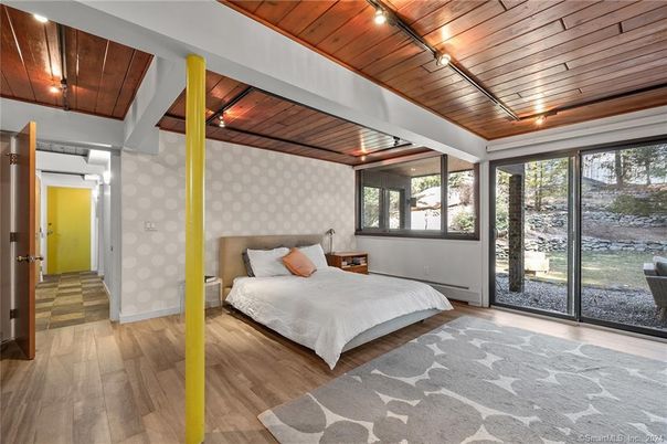Bedroom, Interior, Wooden Ceilings, Wood Texture Flooring