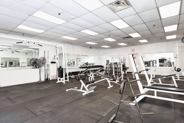 Fitness Equipment, Gym, Interior, Recessed Lighting