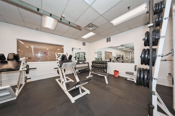 Fitness Equipment, Gym, Interior, Recessed Lighting