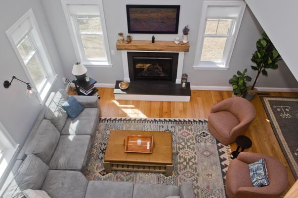 Fireplace, Interior, Living room, Wood Texture Flooring