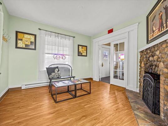 Fireplace, Interior, Wood Texture Flooring