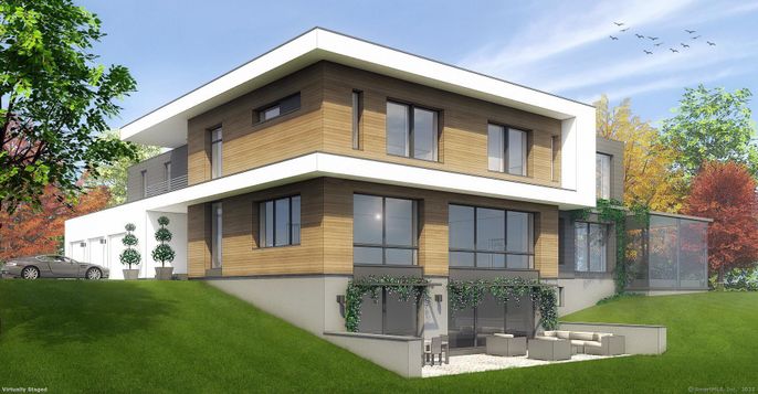 Attached, Exterior, Facade, Modern