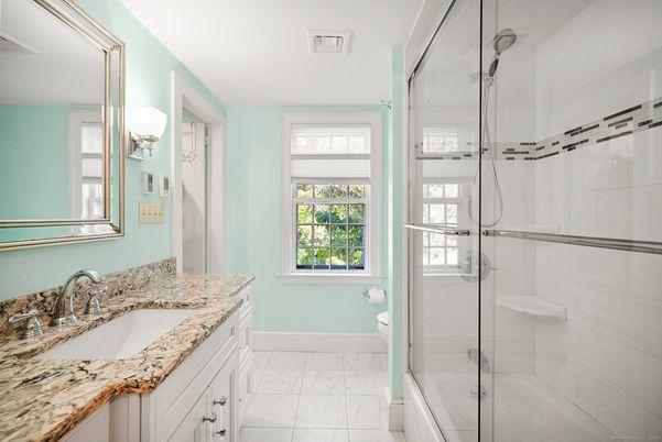 Bathroom, Glass Shower, Interior, Marble