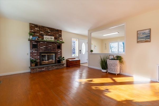 Empty room, Fireplace, Interior, Wood Texture Flooring