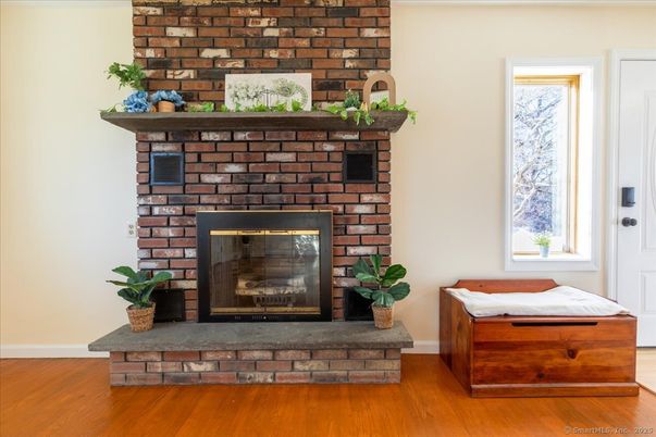 Fireplace, Interior, Stone Walls, Wood Texture Flooring