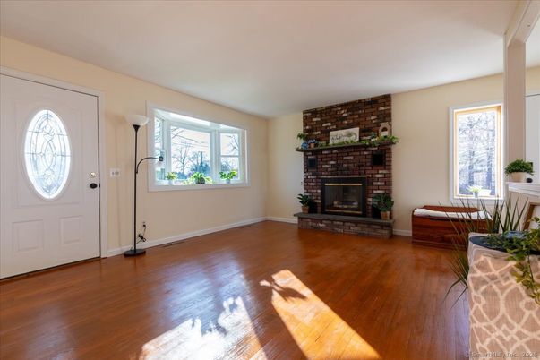 Empty room, Fireplace, Interior, Wood Texture Flooring