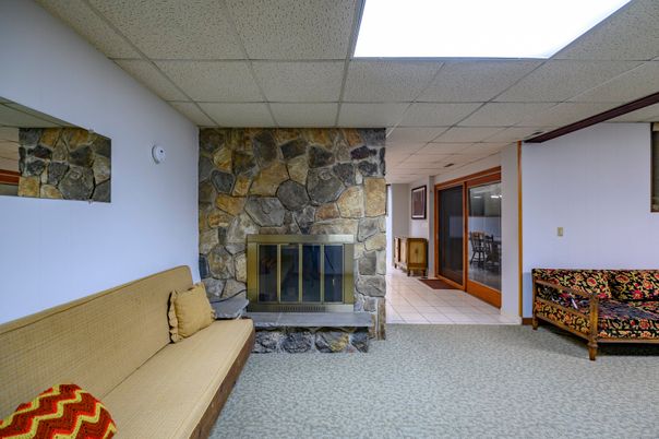 Fireplace, Interior, Living room, Stone Walls