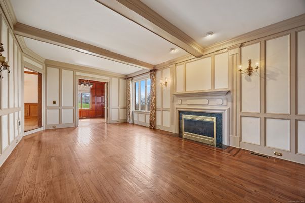 Empty room, Fireplace, Interior, Wood Texture Flooring