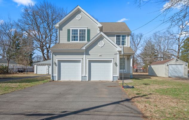 Attached, Detached Garage, Exterior, Facade, Queen Anne Victorian