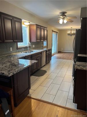 Chandelier, Interior, Kitchen, Wood Texture Flooring