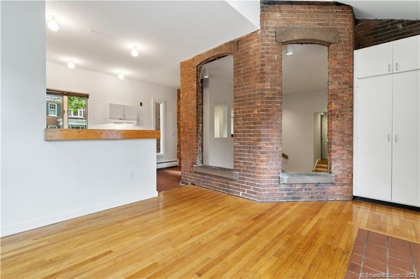 Interior, Stone Walls, Wood Texture Flooring