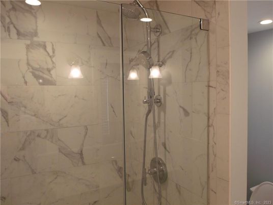Bathroom, Glass Shower, Interior, Marble Walls
