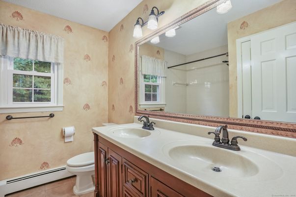 Bathroom, Dual Sink Vanities, Glass Shower, Interior