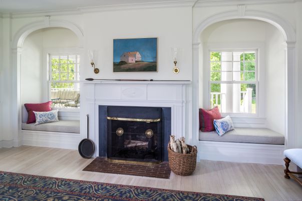 Fireplace, Interior, Wood Texture Flooring