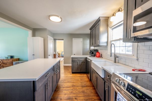 Interior, Kitchen, Wood Texture Flooring