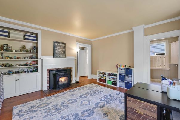 Fireplace, Interior, Wood Texture Flooring