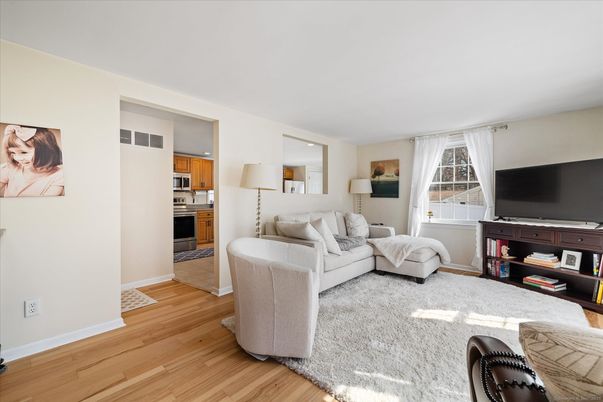 Interior, Kitchen, Living room, Stainless Steel Appliances, Wood Texture Flooring
