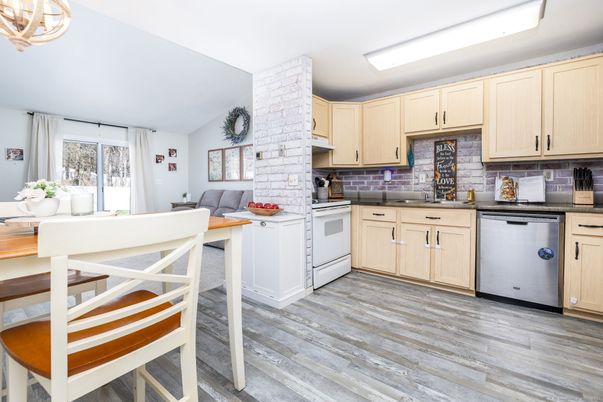 Interior, Kitchen, Wood Texture Flooring