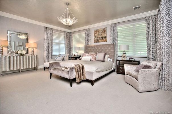 Bedroom, Chandelier, Interior
