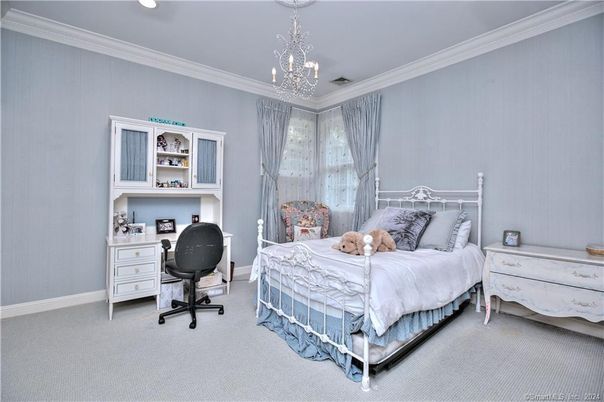 Bedroom, Chandelier, Home Office, Interior, Recessed Lighting