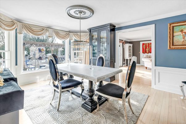 Dining room, Interior, Wood Texture Flooring