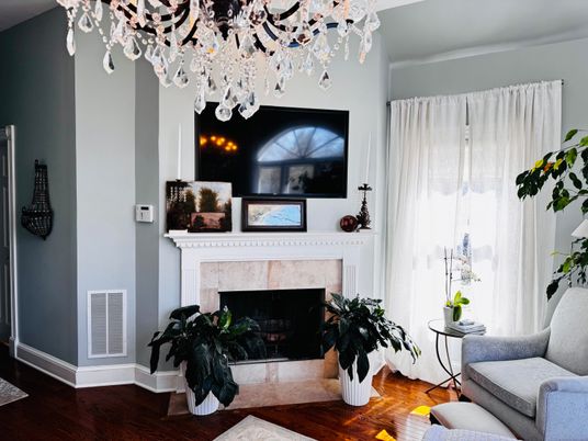 Fireplace, Interior, Wood Texture Flooring