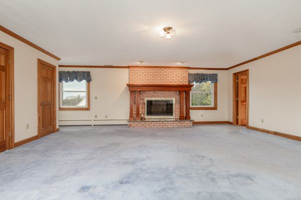 Empty room, Fireplace, Interior