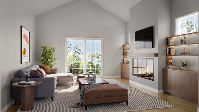 Fireplace, Interior, Living room, Wood Texture Flooring