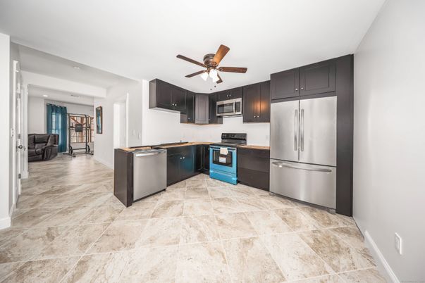 Interior, Kitchen, Recessed Lighting, Stainless Steel Appliances