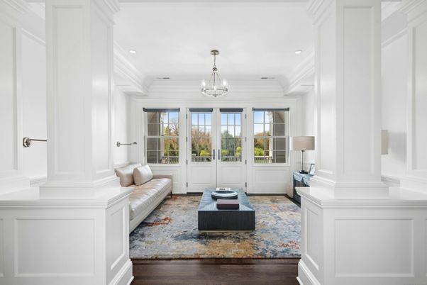 Interior, Living room, Pendant Lights, Recessed Lighting, Wood Texture Flooring