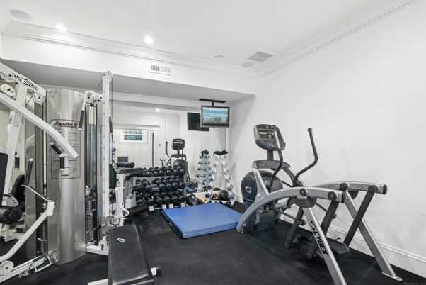 Fitness Equipment, Gym, Interior, Recessed Lighting
