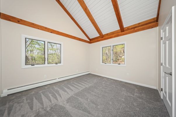Empty room, Interior, Wooden Beams